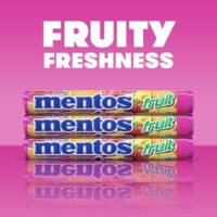 Mentos Chewy Mint Candy Roll, Fruit Mint Candies, 14 Pieces Per Roll, 15 Count Party Pack - Image 3