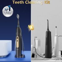 Electric Toothbrush with Water Flosser Combo, Cordless & Portable flossing Toothbrush for Travel, Sonic Electric Toothbrush for Adults for Teeth Cleaning, 3 Brush Modes & 5 Floss Speed & 4 Tips - Image 8