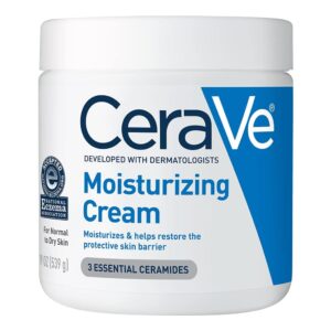 CeraVe Moisturizing Cream for Dry Skin, Face & Body, with Hyaluronic Acid & Ceramides, Fragrance-Free, 19 oz