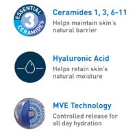 CeraVe Moisturizing Cream for Dry Skin, Face & Body, with Hyaluronic Acid & Ceramides, Fragrance-Free, 19 oz - Image 9