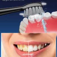 Electric Toothbrush with Water Flosser Combo, Cordless & Portable flossing Toothbrush for Travel, Sonic Electric Toothbrush for Adults for Teeth Cleaning, 3 Brush Modes & 5 Floss Speed & 4 Tips - Image 3