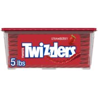 TWIZZLERS Twists Strawberry Flavored Licorice Style, Chewy Candy Tub, 5 lb - Image 7