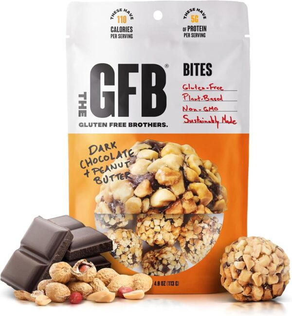 The Gluten Free Bar Protein Bites Peanut Butter Vegan Dairy Free Non GMO Soy Free 4 Ounce (Pack of 1)